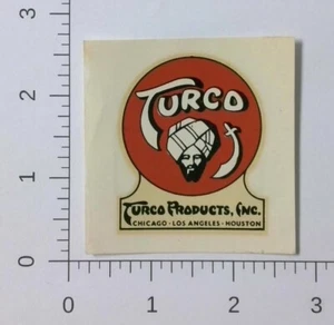 Vintage Turco Products Inc Chicago Illinois Wasserdia Bild Transfer Aufkleber - Bild 1 von 1