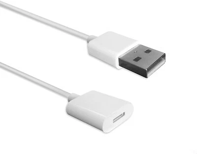 TechMatte Charging Adapter Cable Male to Female (White-1 Foot / 12 inches)  - Image 1 of 4