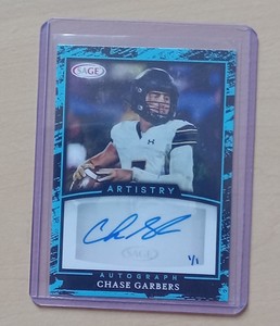 Chase Garbers 1/1 Auto RC Raiders 2022 Leaf Artistry Blue Autograph RARE