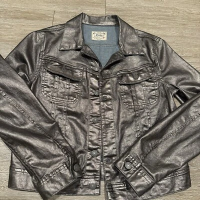 Женская куртка Polo Ralph Lauren Цвет серый Металлик Джинсовая ткань Длинный рукав Размер S - Изображение 1 из 4