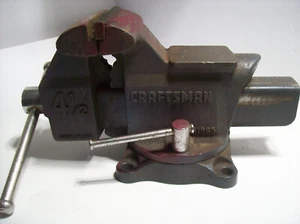 Vintage Craftsman 51885 Schraubstock 4-1/2", drehbare Basis, fehlt eine Backe, USA - Bild 1 von 11