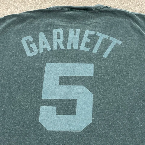 Boston Celtics Shirt Men XL Kevin Garnett Green NBA Basketball Faded KG 5 Retro Cover
