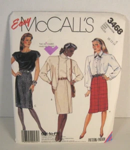 Easy McCall's Cut-To-Fit 3468 Straight Skirts Misses' 10-12-14 Pattern Uncut - Picture 1 of 2
