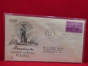 Scott 1067 "Armed Forces Reserve" FDC from 1955 (Art Craft) single stamp/used - Picture 1 of 1