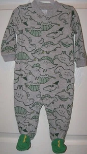 Dinosaur Gray One Piece Footed Sleeper Pajama PJ Boys Girls Size Newborn NWT   - Picture 1 of 2