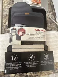 KitchenAid 2 Pot Holders and 2 Oven Mitts Set Non-Slip Silicone Set - Picture 1 of 3