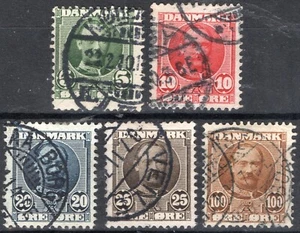 4060 Dinamarca 1907, Colección AFA 54-59 Federico VIII canc., Copa Mundial III, MI 53-58. - Imagen 1 de 1