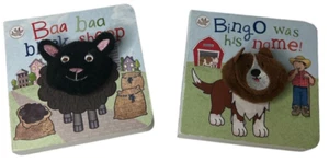 Finger Puppet Board Books BINGO was his name & Baa Baa Black Sheep Set of 2 - Imagen 1 de 11