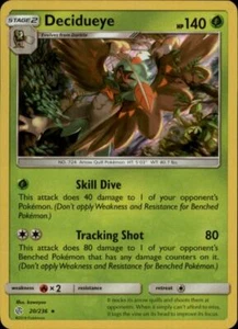 2x (SM12-020) Decidueye (Rare Holo) Pokemon Cosmic Eclipse Card # 20 - Picture 1 of 1