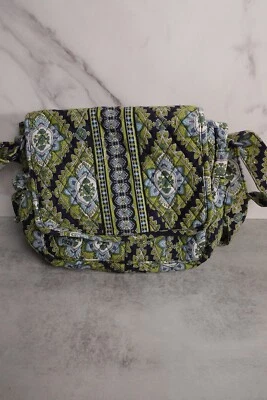EUC Vera Bradley Small Messenger Bag in Green Retired Cambridge Pattern 0828-O - Image 1 of 4