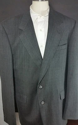 Evan Picone Men’s Blazer Sz 44 LGT 2 Button grey glen check pattern - Image 1 of 4