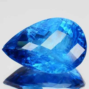 10,97 cts natürlicher glitzernder London-blauer VS-Topas im Birnenschliff (Brasilien) - Bild 1 von 1