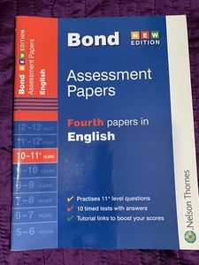 Bond Assessment Papers Age10-11 English - Picture 1 of 2
