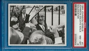 1964 Topps Johnson Versus Goldwater #1 "LBJ" Psa 8 (Pop 1 - 0 Higher) - Picture 1 of 2