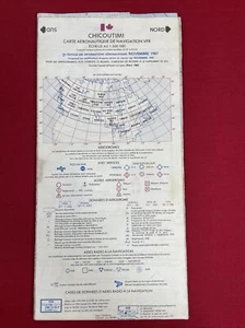 1987 CHICOUTIMI Carta Aeronautica Mappa Navigazione 2° Ed. LINGUA FRANCESE, 5010 - Foto 1 di 8