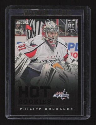 2013-14 Score #619 Philipp Grubauer Black Boarder SSP RC - Image 1 of 2