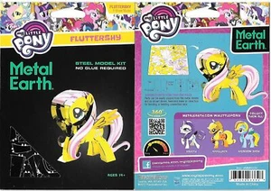 My Little Pony Fluttershy Figure Metallo Terra 3D Taglio Laser Acciaio Model Kit Sigillato - Foto 1 di 6