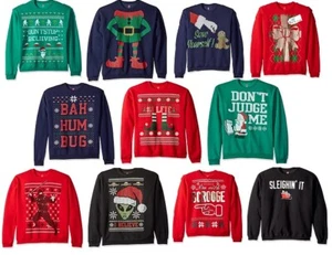 Hanes Men's Ugly Christmas Sweatshirt Pullover Sweater (You Choose From Menu) - Picture 1 of 17