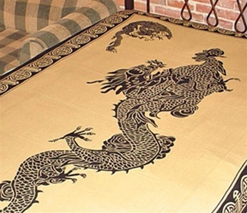 Feng Shui Dragon Tapestry Brown - Black  72 x 108" Renaissance Decoration, Twin - Image 1 of 1