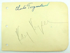 CHARLIE TEAGARDEN KAY KYSER FREDDY BERGIN BIG BAND RARE AUTOGRAPHS A16 - Imagen 1 de 2