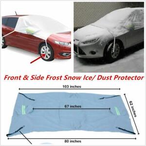 Car Windscreen Windows Mirror Front & Side Frost Snow Ice/ Dust Protector Cover