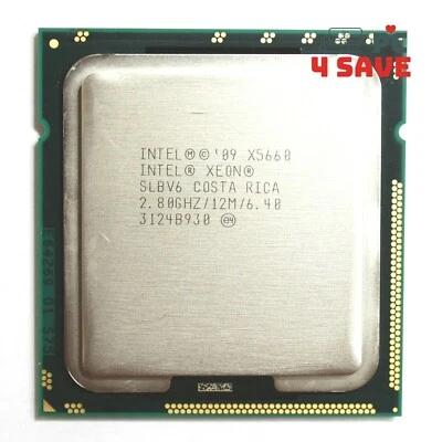 Intel Xeon X5660 SLBV6 2.80 GHz Six Core 12M LGA-1366 Server CPU Processor 95W - Image 1 of 2