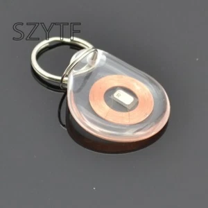 13.56MHz RFID 1K S50 card NFC keychain Keyfob coin transparent - Picture 1 of 3