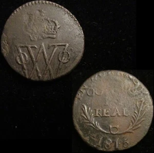 *GUTSE*236-FERNANDO VII, 1 OCTAVO 1816, DURANGO, FECHA MUY ESCASA, MBC. - Bild 1 von 1