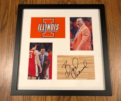 BRAD UNDERWOOD Autograph Autographed Signed Auto Framed ILLINOIS BASKETBALL - Image 1 of 3