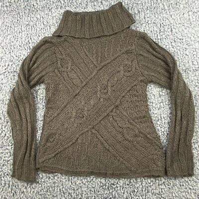 Suéter JH Collectibles Mujer Capucha Grande Cuello Cable Tejido Manga Larga Marrón Foto 1 de 4