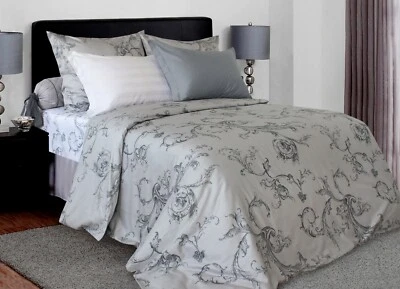 Queen Bedding Sets 800 TC 100% Cotton European Quality Duvet Cover set 4 Piece  - Image 1 of 2