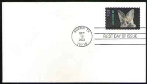 US. 3662. 37c. Leaf-nosed Bat, American Bars Issue. Blank FDC, MNH. 2002 - Picture 1 of 1