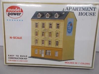 MODEL POWER # 1540 ~ APARTMENT HOUSE ~ BUILDING KIT ~N SCALE - Image 1 of 4