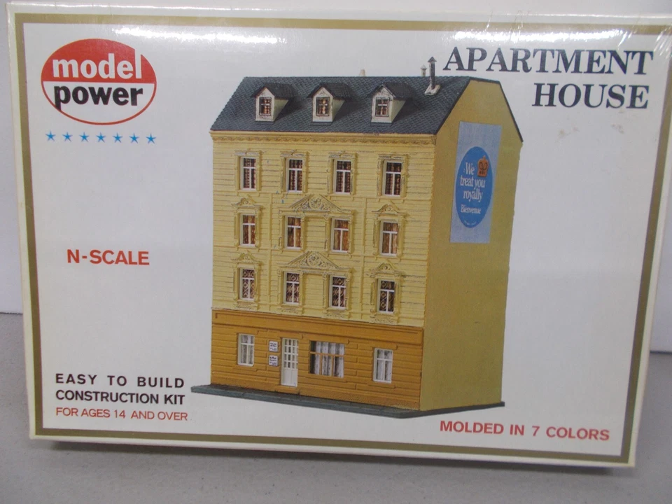 MODEL POWER # 1540 ~ APARTMENT HOUSE ~ BUILDING KIT ~N SCALE - Image 1 of 4