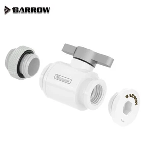 Barrow Water Valve Switch+Plug+Male to Male Water Cooling Fitting G1/4" TLQFS-V1