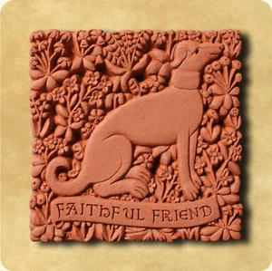 Dog Faithful Mans Best Friend The Lady & Unicorn Hand Craft Decorative Wall Tile - Picture 1 of 1