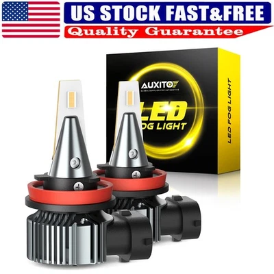 Yellow 2X AUXITO H8 H11LL H8LL LED Fog Light Daytime Running Light Bulbs Bright - Image 1 of 4