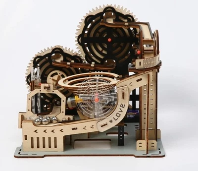 Wooden Marble Run Puzzle Kit Jigsaw – 3D Mechanical Model Building Toy Gift Kids - Image 1 of 4