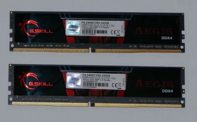 G.Skill Aegis UDIMM 32GB Kit, DDR4-2400, CL15-15-15-35, 100% o.k. - Bild 1 von 2