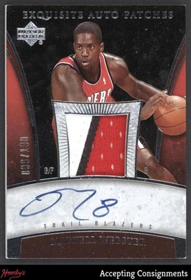 2005-06 Exquisite Collection Martell Webster RC RPA ROOKIE PATCH AUTO 099/100 - Image 1 of 2