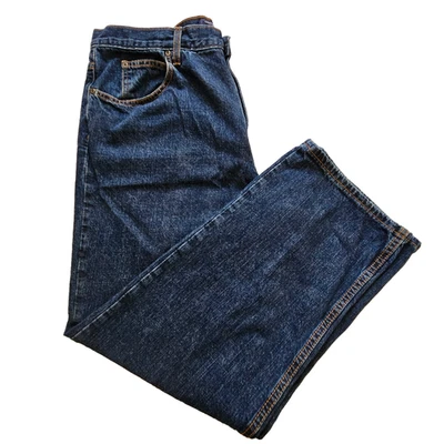 Pantalones de mezclilla azul pierna recta 40x30 Saddlebred para hombre calce clásico Foto 1 de 4