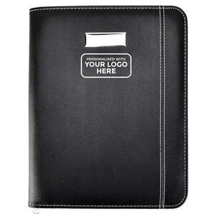 Personalised Logo A5 Zipped Conference Folder Portfolio with Calculator, Notepad - Picture 1 of 10