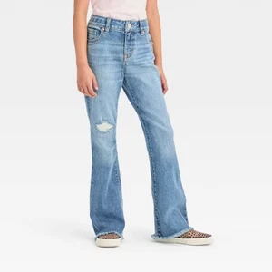 Art Class Girls Flare Jeans Low Rise Fitted Hip and Thigh Light Wash Size 12 - Picture 1 of 1