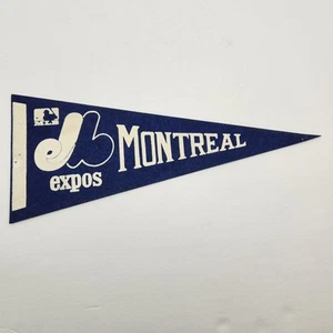 Montreal Expos Vintage 1970's Medium-Sized Felt Mini Pennant 12" X 5" (Rare) - Picture 1 of 24