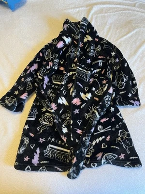 Bata de baño Friends para niñas X-Small 4-5 negra temática Foto 1 de 2