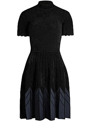 Sandro Arnis Graphic - Pattern  Mock Neck Dress Size FR 42/M - Image 1 of 4