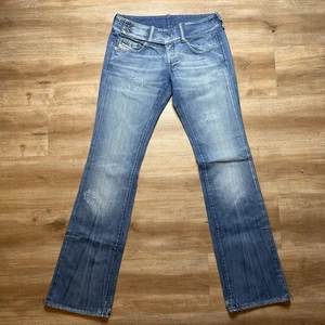 Diesel Jeans Women 28x34 Blue Bootcut Denim Made Italy Western Cowgirl Vintage - Picture 1 of 15