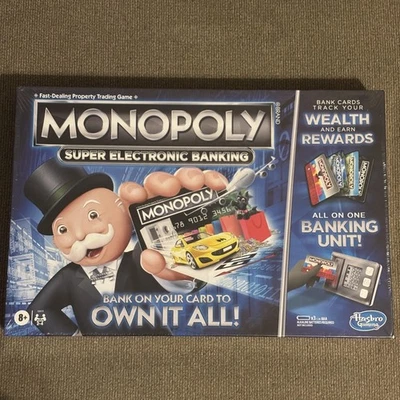 Монополия супер электронный банк настольная игра семьи Hasbro игры новый запечатанный - Изображение 1 из 4