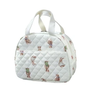 Xoeryoy Bow Lunch Bag Insulated Quilted Cute Lunch Box with Pocket Keep Fresh & - Picture 1 of 19