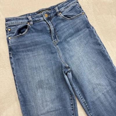 Liverpool Los Angeles Jeans Women's 8 Eco Stride High Rise Cut Hem Wide Leg Crop - Image 1 of 4